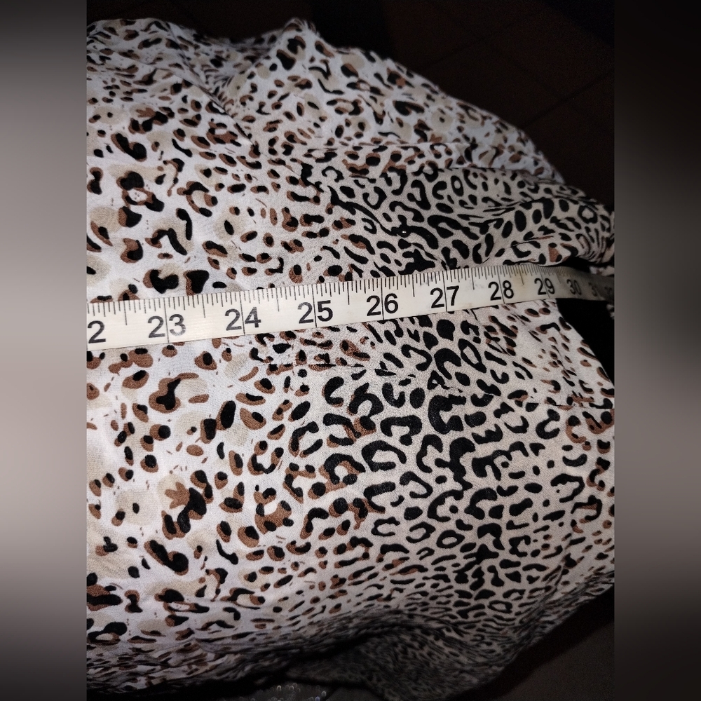 Maggie Barnes Vintage Leopard Print Women's Top 3x - Picture 4 of 9